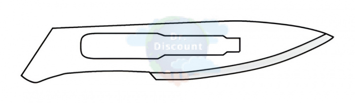 Нож микрососудистый, Fig. 23, для ручки 4,9, 100 шт. /уп. (лезвие для скальпеля)