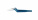 Микропинцет короткий с байонетной ручкой, кончик 0,15 мм, общ. длина 15,5 см, рабочая длина 60 мм